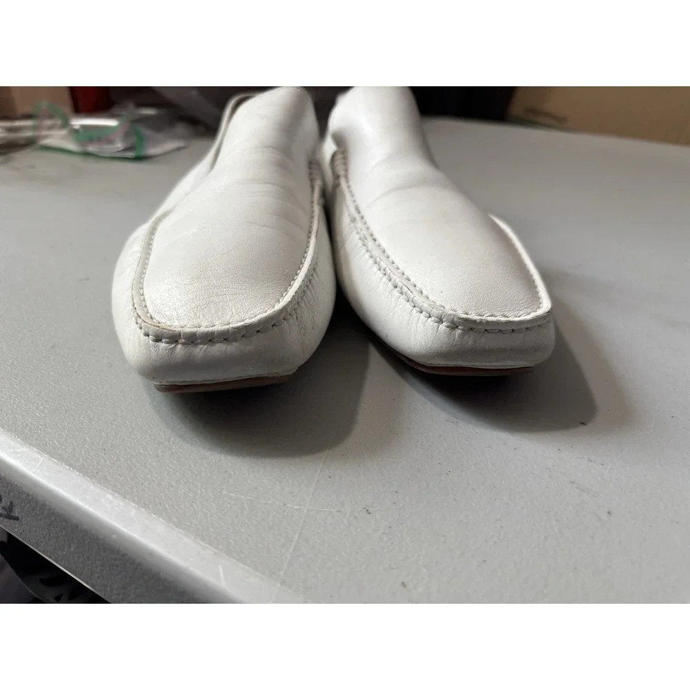 Bally Men's Leather Driving Shoes US9.5 White